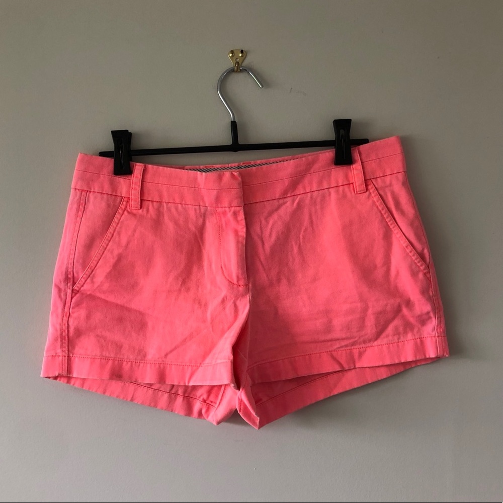 J. Crew Chino Shorts- Hot Pink